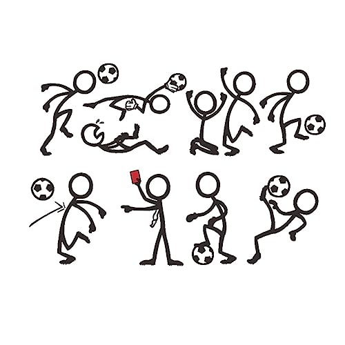 1 Satz Wandtattoos Fußballwand Hintergrund Hahnenfußschlüssel Wandtattoo Fußball Spielen Wandtattoo Fußballspieler Fußball-dekor Wandtattoo Hause Herzballon Student Aufkleber Sport