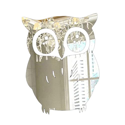 UPKOCH Wandaufkleber Eule Spiegel Wandtattoo Für Wohnzimmer Kinderzimmer Bürodekor Selbstklebend Einfache Installation Stilvolle Wanddekoration Für Glatte Oberflächen