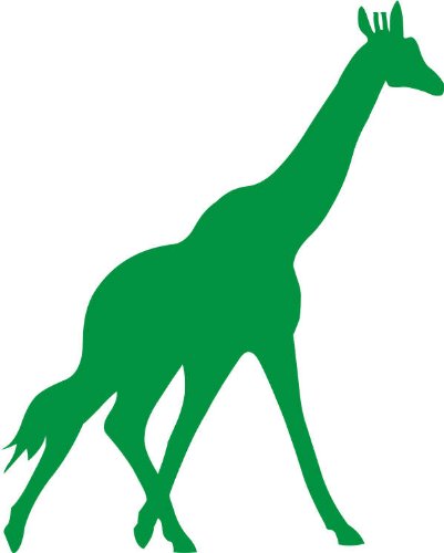 INDIGOS 4250380596310 Wandtattoo W058 Giraffe Afrika 80 x 64 cm, grün