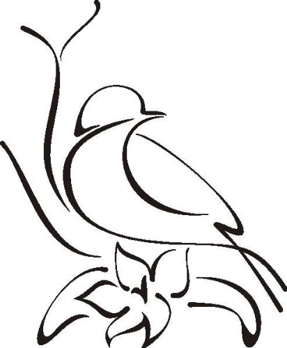 PEMA INDIGOS UG - Wandtattoo Wandsticker Wandaufkleber Aufkleber D357 Papagei auf dem Nest 120x98 cm - schwarz