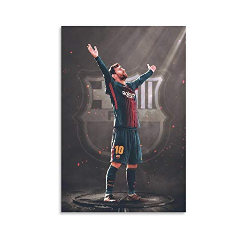 Huangchen Poster mit Fußballstern-Motiv, Lionel Messi, dekoratives Gemälde, Leinwand, Wandkunst, Wohnzimmer, Poster, Schlafzimmer, Gemälde, 60 x 90 cm