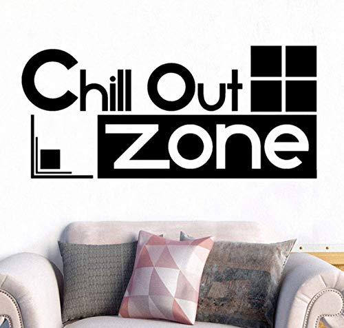 Wandtattoo Kreatives Design Chill Out Zone Vinyl Wandaufkleber Haushaltswaren Moderne Kunst Wörter Dekor Interieur DIY 126X57Cm