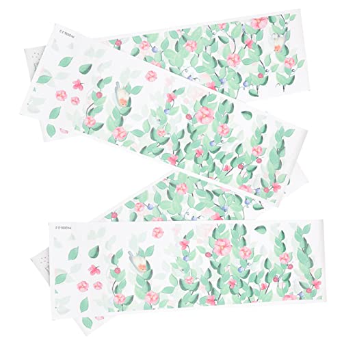Totority 2Er-Set Glas-Hintergrund-Dekoration Blätter-Dekor Rosa Wandaufkleber Rosa Blumenwand Blumenranken-Aufkleber Wandaufkleber Für Schlafzimmer Wandaufkleber Abziehen Und