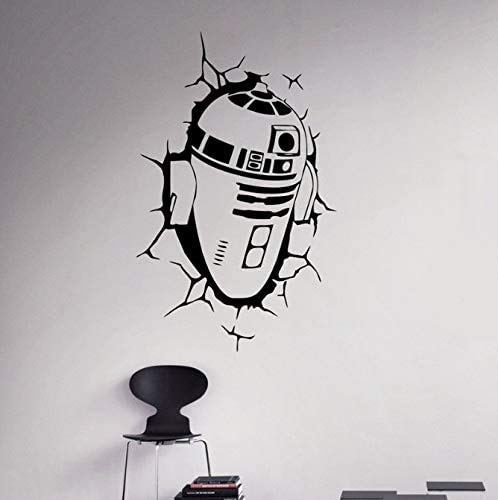 Star Wars Wandtattoo R2 D2 Wand Vinyl Aufkleber Roboter Droide Home Interior Abnehmbares Dekor Benutzerdefinierte Abziehbilder 58 * 95Cm