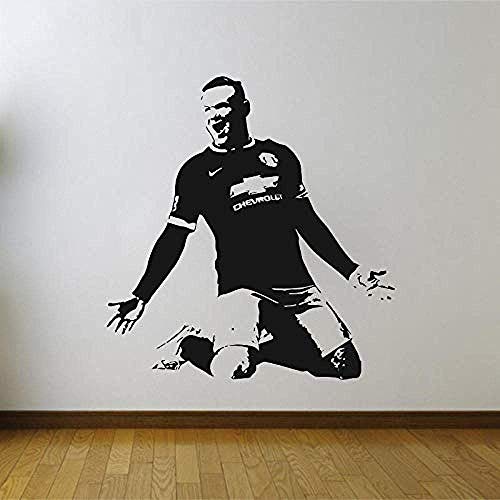 Fußballspieler Wayne Rooney Wandtattoo Feiern Sie den Sieg Vinyl Art Wand Wandschablone Kinder S Zimmer Jungen 57X61Cm