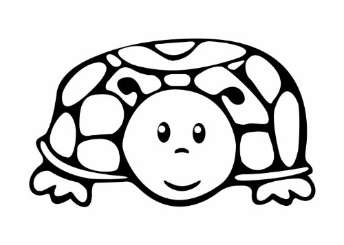 Wandtattooladen Wandtattoo - kleine Schildkröte Größe:70x41cm Farbe: hellgrau