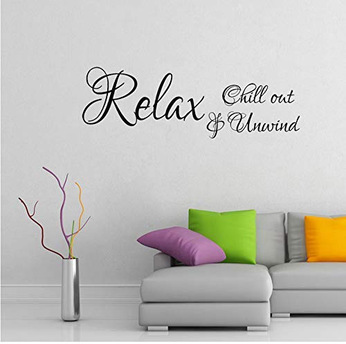 Entspannen Sie Sich Chill Out & Amp; Entspannen Sie Art Decor Für Badezimmer Pvc Schlafzimmer Wandaufkleber 65X21.3Cm