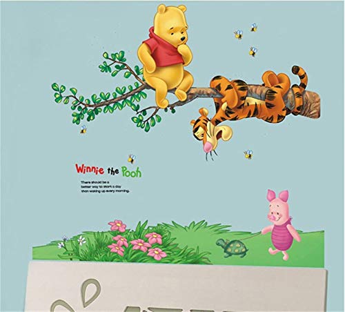 yanshan Tier Cartoon Winnie Pooh Baum Wandaufkleber für Kinderzimmer Jungen Mädchen Wohnkultur Wandtattoo Dekoration Wandpapier (Color : 703)