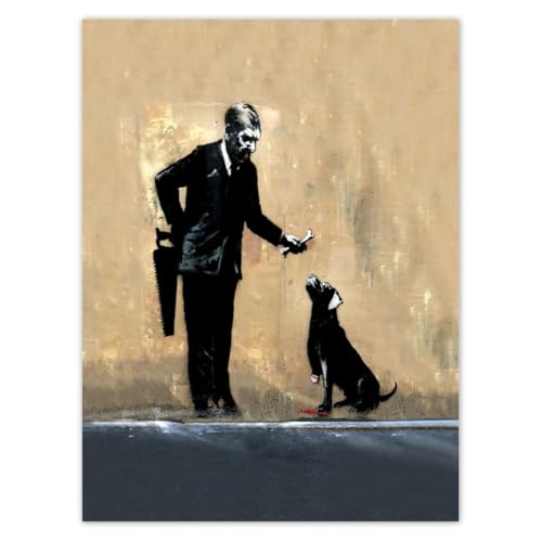 Wandtattoo, Deko-Aufkleber, 30 x 40 cm, Banksy Good Dog Nr. H8707M_NS1D