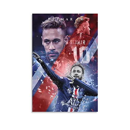 FOPURE 60x90cm Leinwand Bilder Neymar JR Fußball-Superstar-Poster Art Soggiorno Camera da letto Decorazione per la casa Senza Cornice
