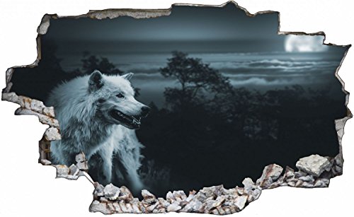 Wolf Wolfsrudel Natur Tier Wandtattoo Wandsticker Wandaufkleber C0638 Größe 70 cm x 110 cm