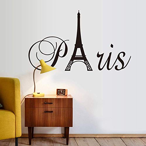Creative Tower Paris Vinyl Wandaufkleber Wohnzimmer Schlafzimmer Home Decor Wasserdichte Kunst Wandtattoo Abziehbare Aufkleber 32X54Cm