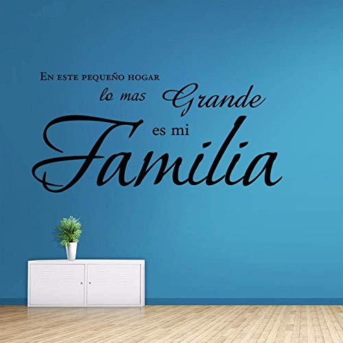 In Diesem Kleinen Haus Ist Die Größte Sache Meine Familie Spanisch Vinyl Wandtattoo Zitat Aufkleber Home Dekoration Wandkunst Wandbild 43X89Cm