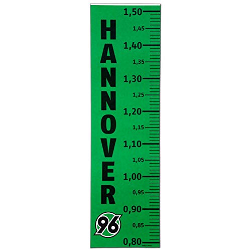 Hannover 96 Aufkleber - Messlatte - Wandtattoo Maßband, Wandsticker H96 - Plus Lesezeichen I Love Hannover