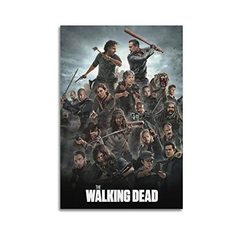 The Walking Dead TV-Poster, dekoratives Gemälde, Leinwand, Wandposter und Kunstbild, modernes Familien-Schlafzimmer, 20 x 30 cm