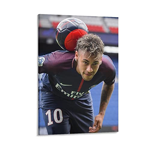 Neymar Jr 2023 Fußball-Bilddruck, Leinwand, Poster, Wandfarbe, Kunst, Poster, Dekoration, moderne Heimkunstwerke, 30 x 45 cm
