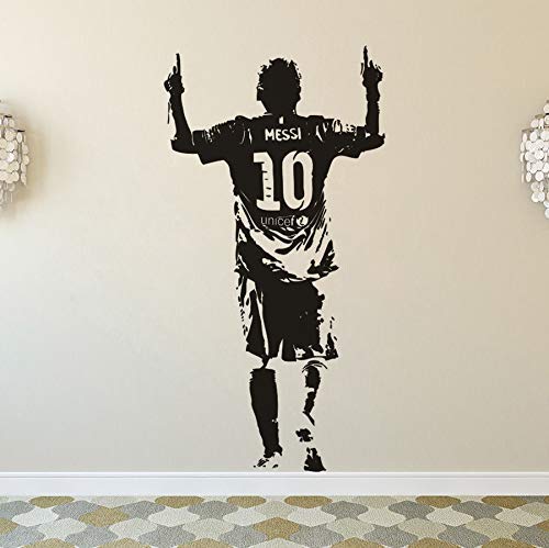 Fußballstar Wandaufkleber Dekoration Abnehmbare Vinyl Wand Poster Messi Fußball Club Player Wandaufkleber 42 Cm X 81 Cm