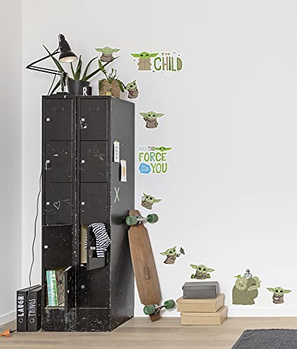 Komar Star Wars Wandtattoo Mandalorian Founding Grogu - 50 x 70 cm (Breite x Höhe) - 10 Teile - Baby Yoda, Deco-Sticker, Wandaufkleber, Wandsticker, Wanddeko, Kinderzimmer - 14069h