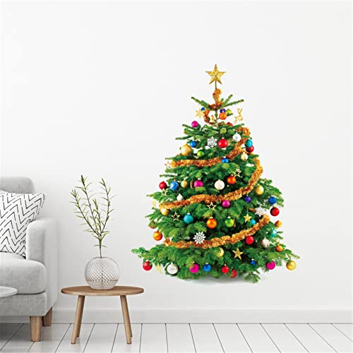  Weihnachtsbaum Wandaufkleber Wandsticker für Wohnzimmer Winter Wanddeko Deko