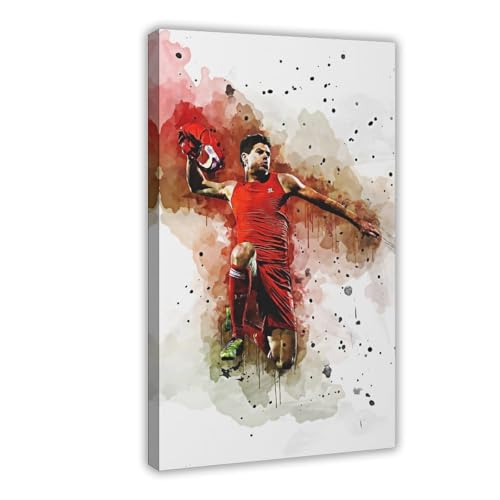ocvdfss Steven Gerrard Leinwand-Poster, Wandkunst, Dekordruck, Bild Gemälde für Wohnzimmer, Schlafzimmer, Dekoration, 30 x 45 cm