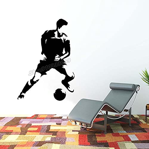 Zdklfm69 WandSticker Wandtattoos Fußball Athleten Fußball Aufkleber Fußballer Tor Fans Ballspiel Stadion Teamplay Room Decor Aufkleber 60x42cm