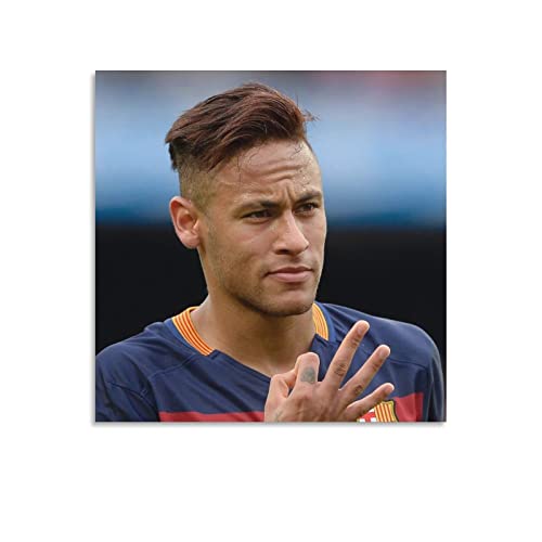 Persimmon Neymar Jr 2023 Fußball-Poster, Kunstdruck, Wandfoto, Farbe, Poster, hängendes Bild, Familiendekoration, 60 x 60 cm