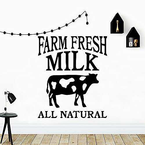 Schöne frische Kühe abnehmbare Wandaufkleber Küche Zimmer Vinyl Wandtattoo Bauernhof kreative Aufkleber A4 43x51cm