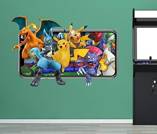 HUGF Pokémon Mobile Videospiel Aufkleber Dekorative Wandbild Vinyl 3d Kinderzimmer