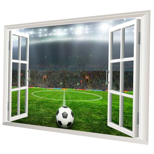 Uonlytech sport wandtattoo wall stickers for room kinderzimmer wanddeko wandpolsterung kinderzimmer Boho- Abziehbilder fußball Wandtattoo für Jungen Sportliche Wanddekoration PVC
