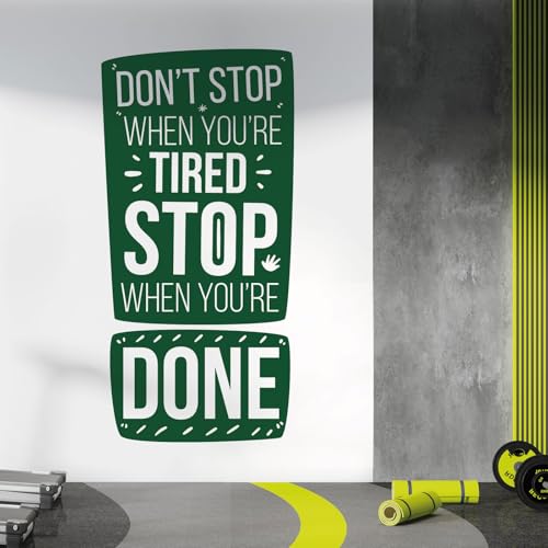 Wandtattoo / Wandaufkleber mit Zitat  Don't Stop When You're Done , Motiv Wald