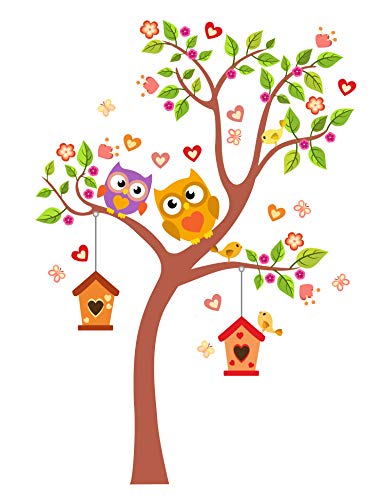 Wandtattoo Eule auf Ast