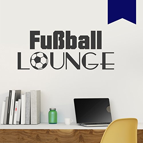 WANDKINGS Wandtattoo Fußball-Lounge 50 x 20 cm dunkelblau - erhältlich in 33 Farben