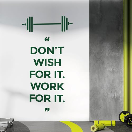 Wandtattoo mit Zitat  Don't Wish For It, Work For It  Medium (300 x 550mm) wald
