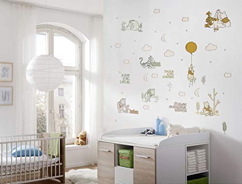 Disney Deco-Sticker von Komar - Winnies Woodland - Größe 50 x 70 cm - Pooh, Hundertmorgenwald, Wandtattoo, Kinderzimmer, Babyzimmer, Aufkleber, Sticker, Winnie Pooh