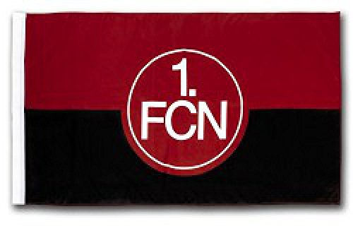 Flaggenfritze Flagge mit Hohlsaum 1. FC Nürnberg Logo - 90 x 150 cm + gratis Aufkleber