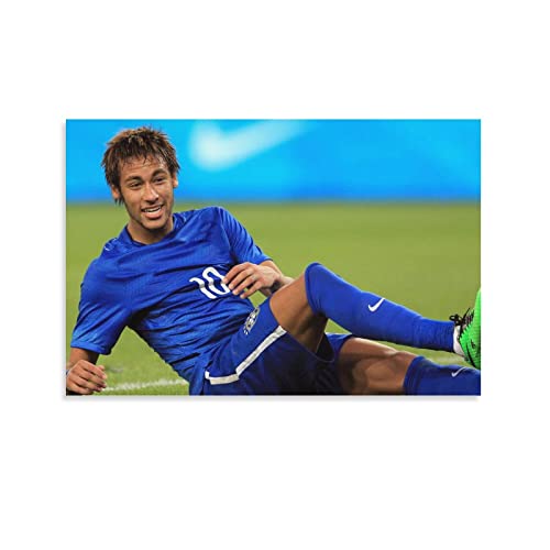 Neymar Jr 2023 Fußball-Leinwand-Poster, Wandkunst, Bilddrucke, hängende Fotodekoration, Heimposter, Kunstwerke, 40 x 60 cm