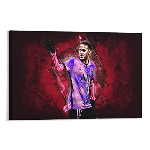 Neymar- ​Bilder -Fußball Star- Abstrakt 3D Modern Schlafzimmer Wohnzimmer Leinwandbilder Wandbild Kunstdruck Wandbilder Wand Bild Auf Leinwand Aufhängefertig -HD Bildqualität -08x12inch(20x30cm)
