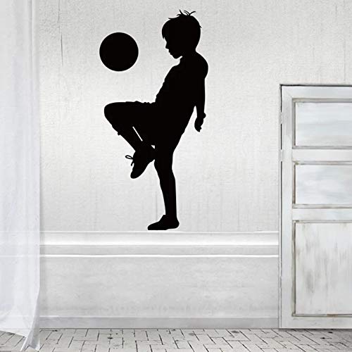 YINSHENG Schwarze Wandaufkleber Fußball Fußball 3D Explosion Wandaufkleber Home Decoration Wandtattoo für Kinder 57cm X 64cm