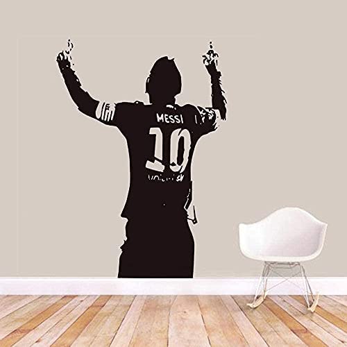 PVC-Wandtattoos, Wandkunstaufkleber Fußball Star Tapete Messi klassische Pose Messi Spieler Wandbild Fußball 59x42 cm