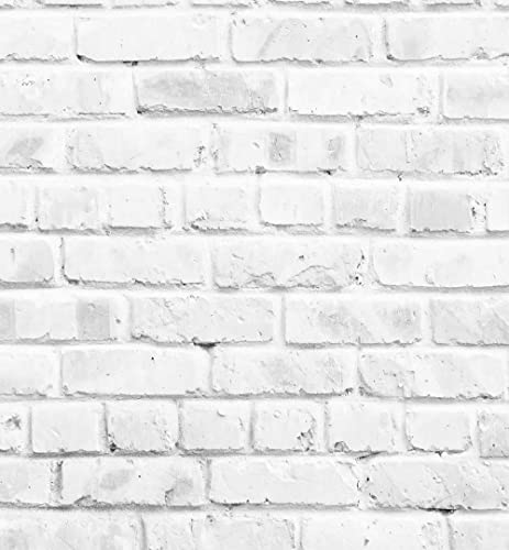 MyMaxxi - Selbstklebende Küchenrückwand Folie ohne Bohren - helle Ziegelsteine Weiss Weiss 60cm hoch- Klebefolie Wandtattoo Wandbild Küche - Wand-Deko - Steine Mauer Marmor Mauerziegel -