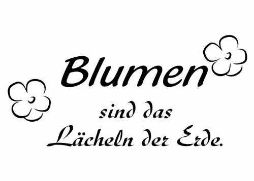 Wandtattooladen Wandtattoo - Blumen sind das Lächeln der Erde Größe:80x37cm Farbe: kupfer