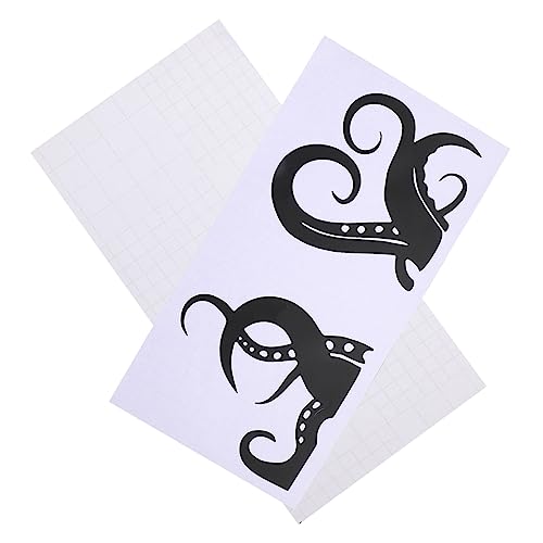 DOITOOL Schwarzes 4 Blätter Oktopus-tentakel- Oktopus Wandtattoo Krake Streich Lustige Wand Tentakel-wandtattoo Wc Wand Schwarze Oktopus-tapete Pirat Fenster Pvc