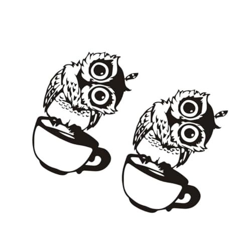ARTIBETTER 1 Satz Wandtattoo Eule Aufkleber Wandtattoos Black 2 Stück