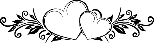 EmmiJules Wandtattoo Blumenranken für das Schlafzimmer (175cm x 50cm) - Made in Germany - verschiedene Größen und Farben - Wohnzimmer Herz Ranke Aufkleber Sticker Ornament Hochzeit