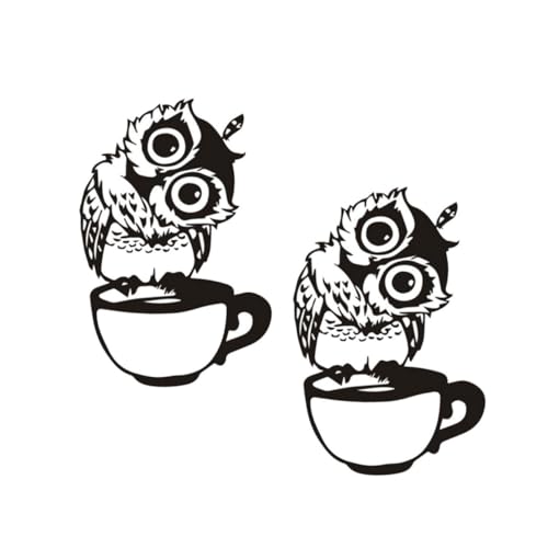 Homoyoyo 2st Entfernbare Wandaufkleber Eule Wandtattoo Eulen-aufkleber Raumaufkleber Hintergrund Wandtattoos Wandtattoo Eule Entfernbare Aufkleber Niedlich Ornament