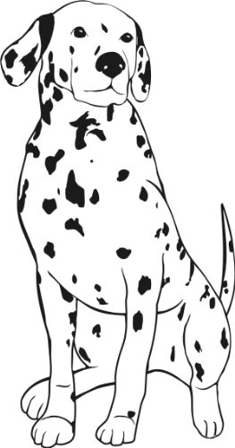 blattwerk-design Wandtattoo Hunde Dalmatiner - Dalmatinac Hund M042 Flieder