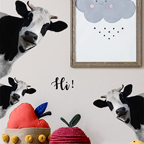 Wandtattoo Kuh Wandsticker Wanddeko für Wohnzimmer Schlafzimmer Sofa Hintergrund,Wandaufkleber Kinderzimmer Mädchen und Jungs,Wandaufkleber Diy Wandkunst Dekor