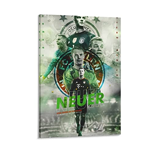 WQBYDS Leinwand Druck Poster 60 * 90cm Senza Cornice Manuel Neuer FC Bayern Monaco Poster Decorazione Soggiorno Camera da letto Pittura
