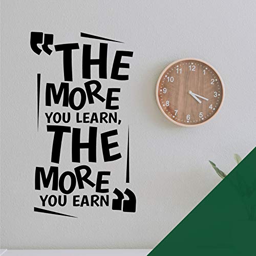 Wandtattoo / Wandaufkleber  The More You Learn, The More You Earn , Motiv Wald