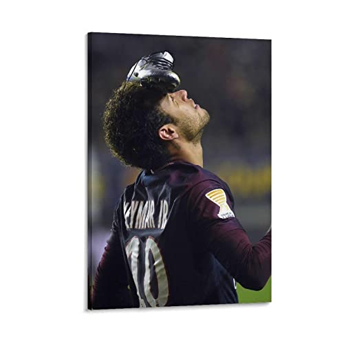 Persimmon Neymar Jr 2023 Fußball-Wandkunst-Poster, Schriftrolle auf Leinwand, Malerei, Bild, Wohnzimmerdekoration, Zuhause, 20 x 30 cm
